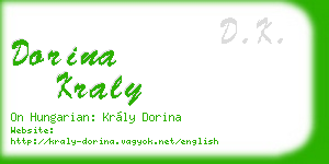 dorina kraly business card