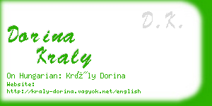 dorina kraly business card
